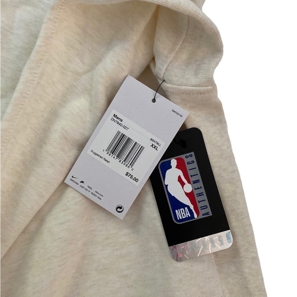 Nike NWT Men’s XXL NBA Authentics Cream Philadelphia 76ers Sweatshirt New - Picture 4 of 10